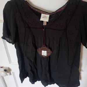 Knox Rose black eyelet top